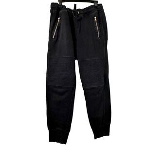 Rogue State Vintage Apparel Lounge Moto Jogger Pants Black Large